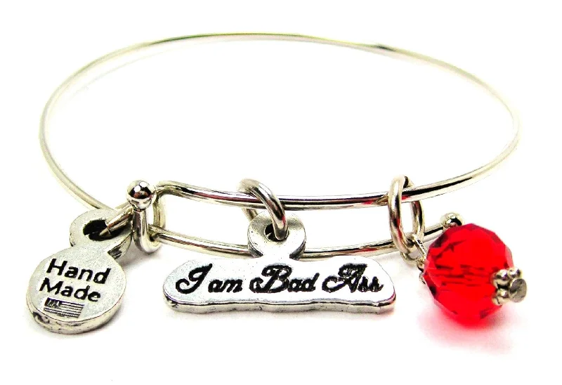 I Am Bad Ass Expandable Bangle Bracelet