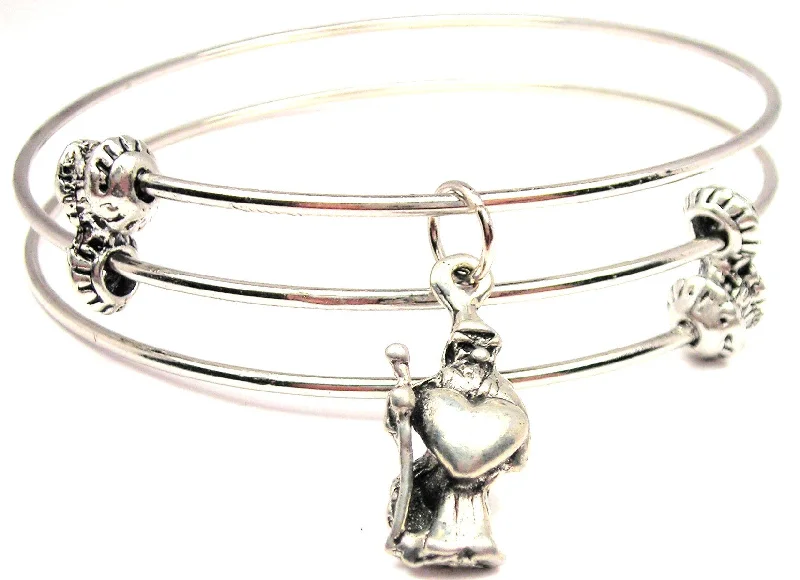 Wizard Of Love Triple Style Expandable Bangle Bracelet