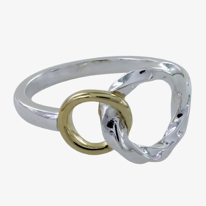 Sterling Silver Twin Ring Rope Ring