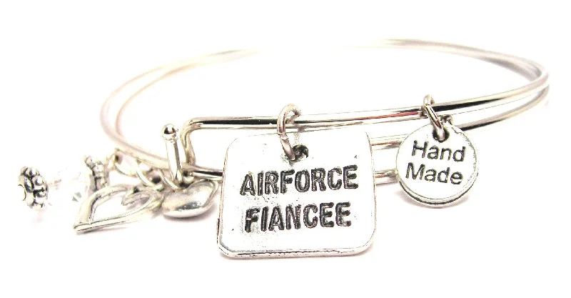 Airforce Fiancée Expandable Bangle Bracelet Set