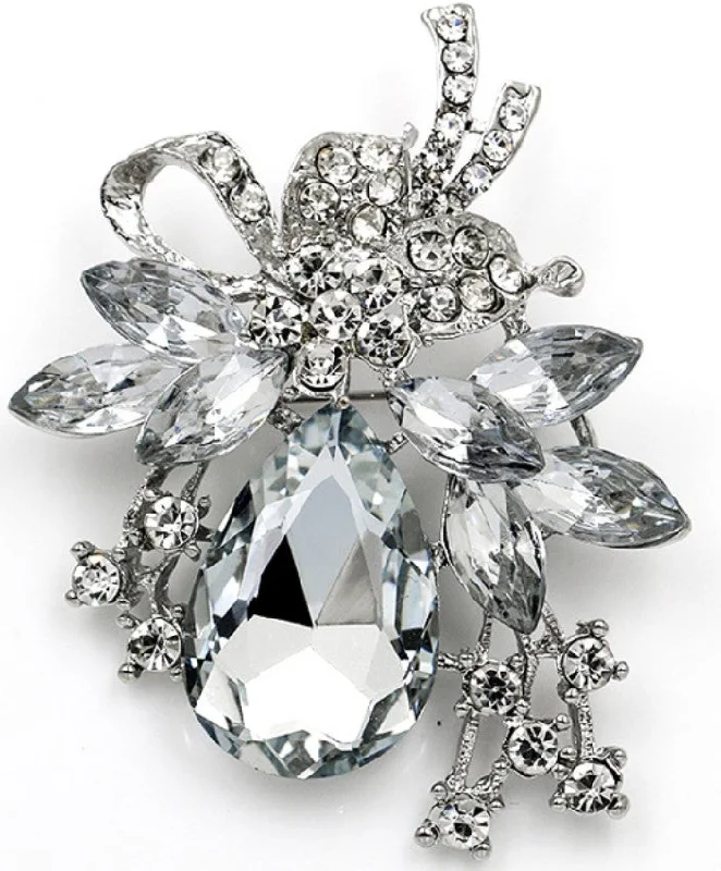 Brooch Clear Rhinestone Crystal BR-199