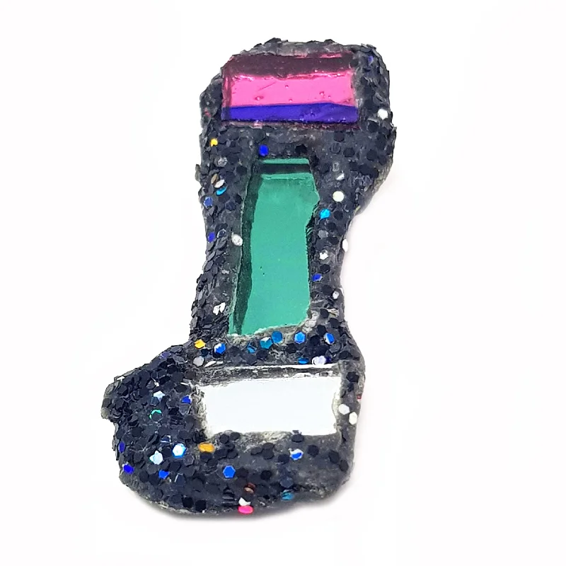 LETTER I - MULTICOLOURED BROOCH