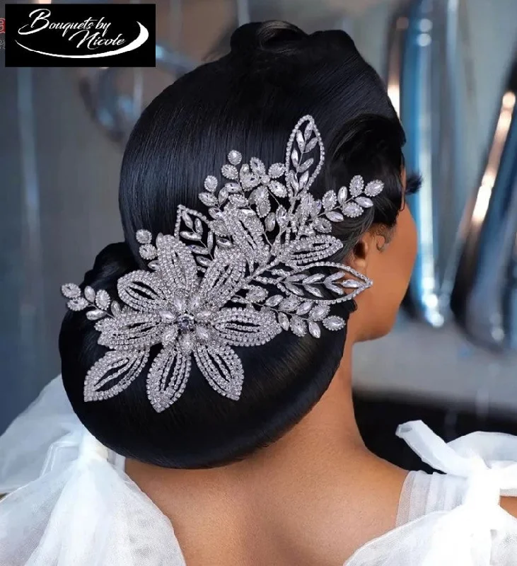 Bridal Hair Accessories l Rhinestone Wedding Forehead Headband  l Hair Comb l Hair Piece HP-25