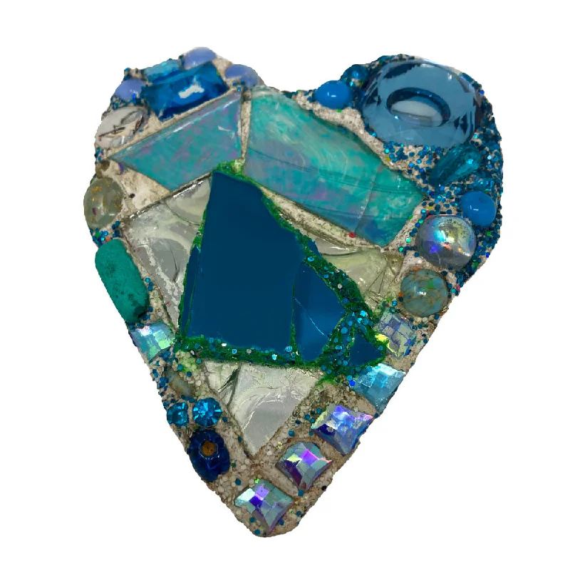 TURQUOISE HEART BROOCH - LOVE