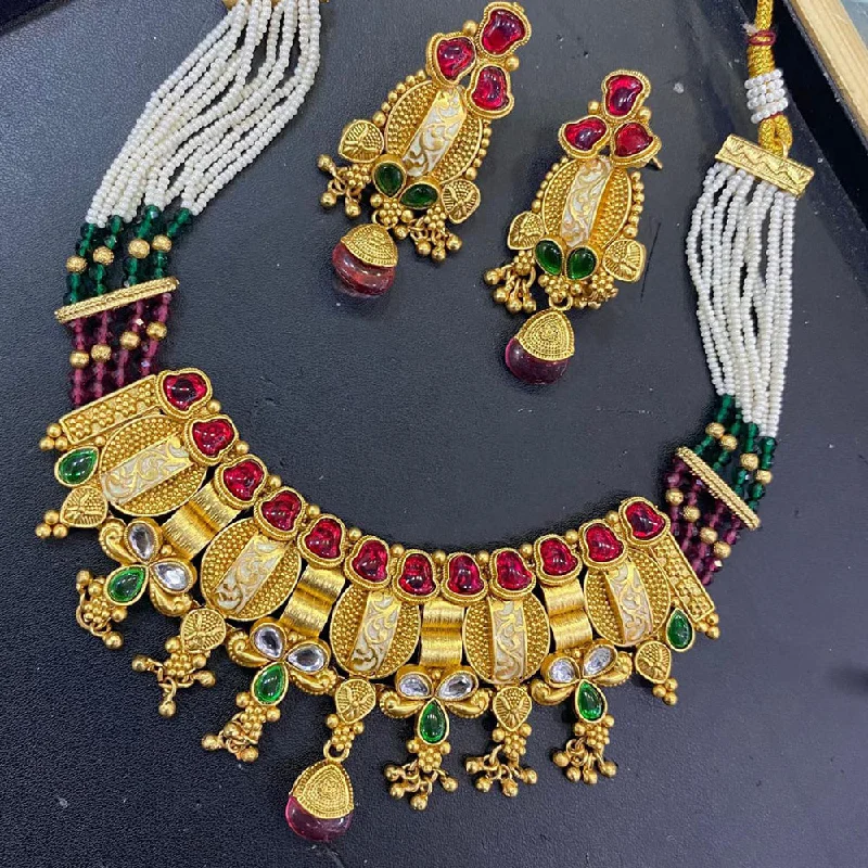 Manisha Jewellery Gold Plated Necklace Set