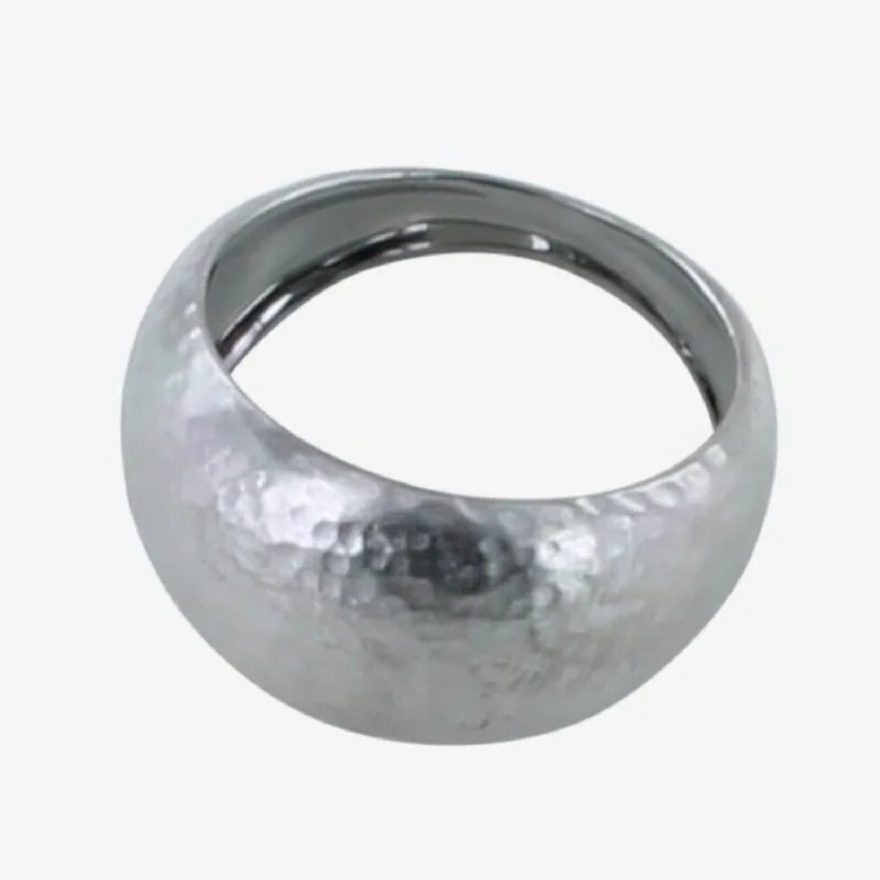 Sterling Silver and Rhodium or Gold Vermeil Disco Ball Ring