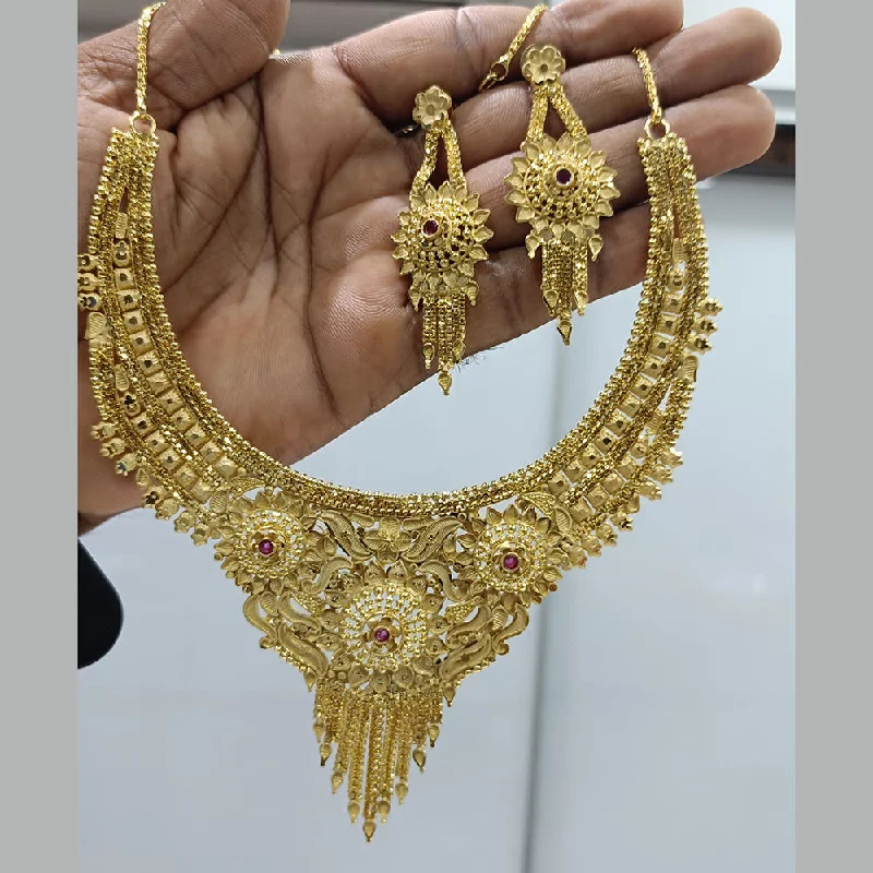 Pari Art Jewellery Forming Gold Necklace Set