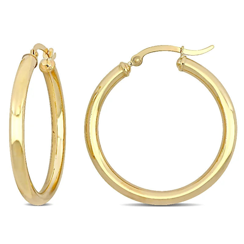 Miadora 10k Yellow Gold Hoop Earrings (32 mm)