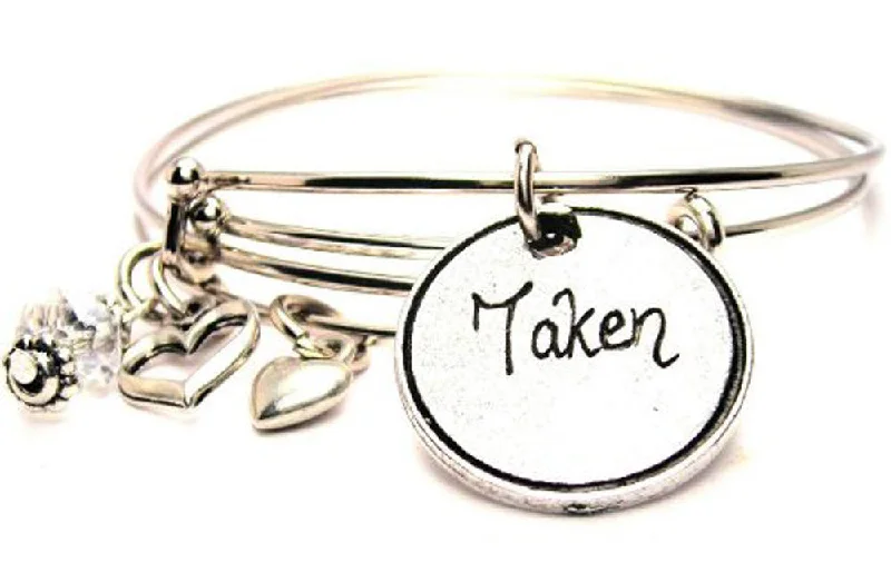 Taken Circle Expandable Bangle Bracelet Set