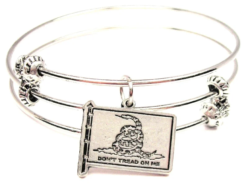 Gadsden Flag Triple Style Expandable Bangle Bracelet