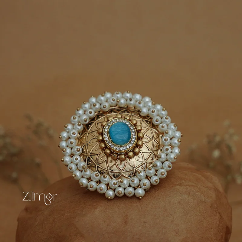 ZA1011167 - Pearl Cluster Adjustable Ring