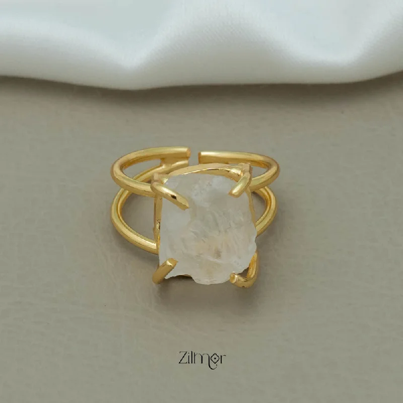 Raw Quartz Ring (color option)