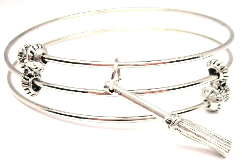 Witch Broom Triple Style Expandable Bangle Bracelet