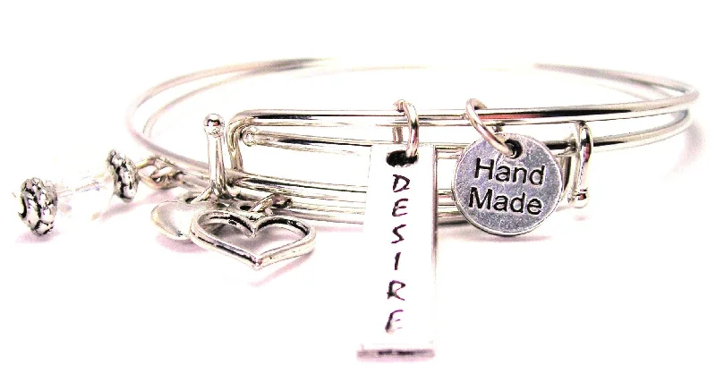 Desire Long Tab Expandable Bangle Bracelet Set