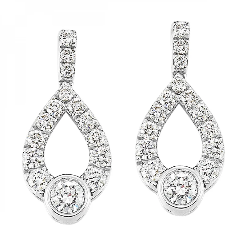 Love's Crossing Diamond Teardrop Earrings, 0.50cttw