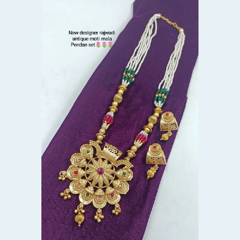 Manisha Jewellery Gold Plated Long Necklace Set