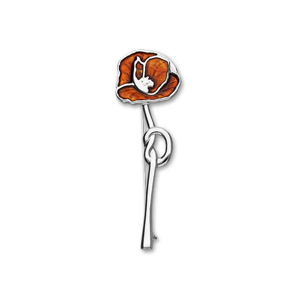 Poppies Silver Brooch EB113