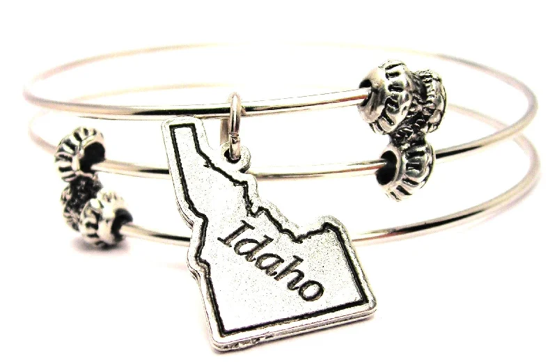 Idaho Triple Style Expandable Bangle Bracelet