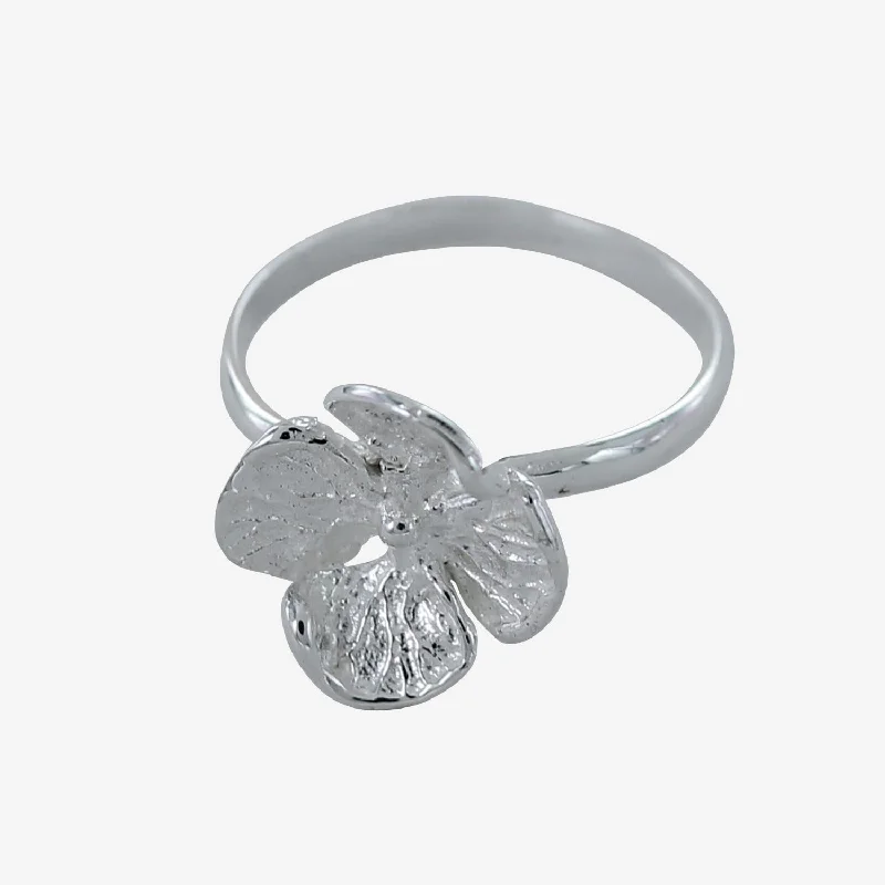 Hydrangea Flower Sterling Silver Ring