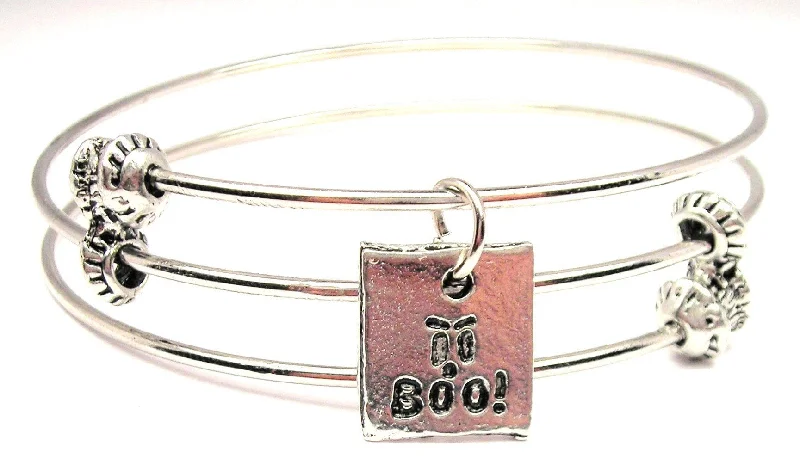 Boo Triple Style Expandable Bangle Bracelet