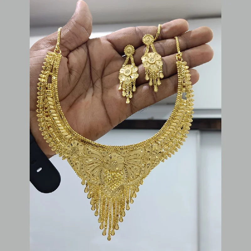 Pari Art Jewellery Forming Gold Necklace Set