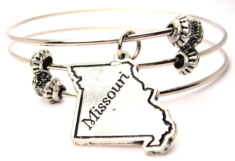 Missouri Triple Style Expandable Bangle Bracelet