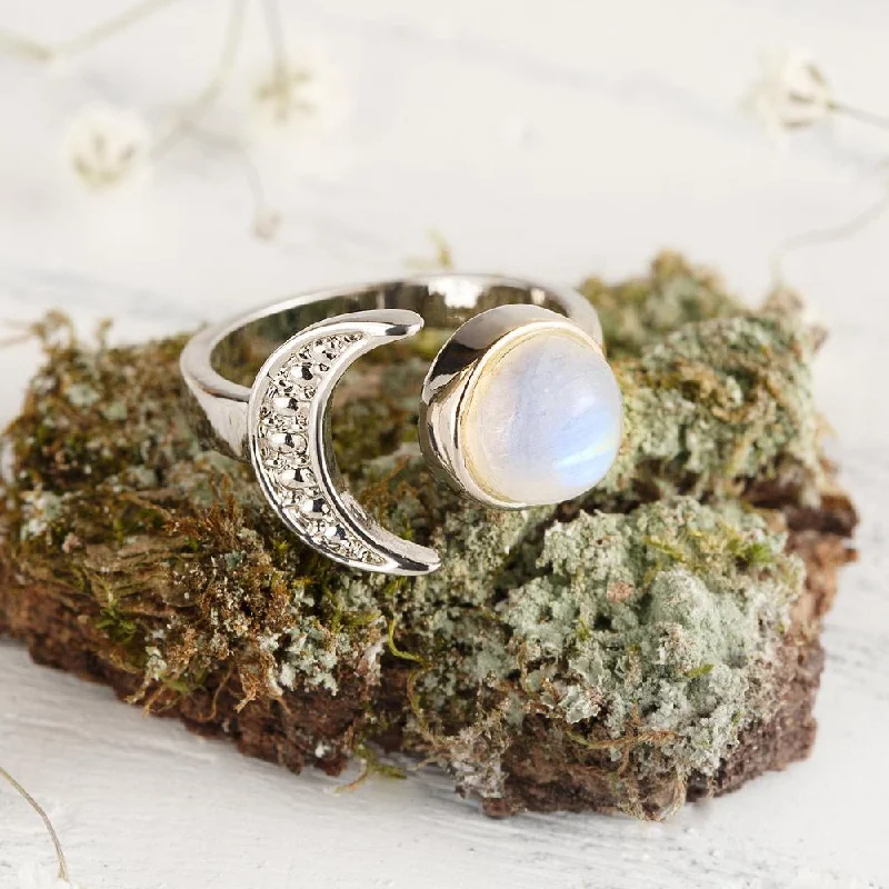 Young Moon Moonstone Ring