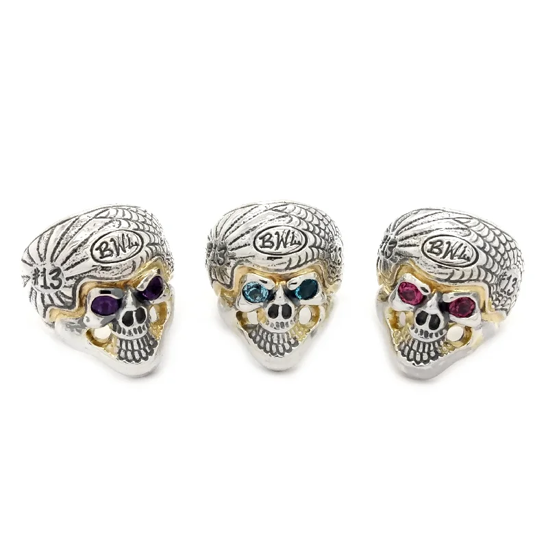 BWL Engraved Helmet Skull Ring Bill's Way