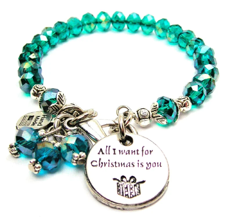 All I Want For Christmas Is You Splash Of Color Crystal Bracelet