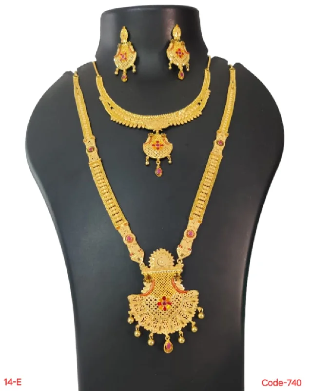 Pari Art Jewellery Forming Gold Necklace Combo