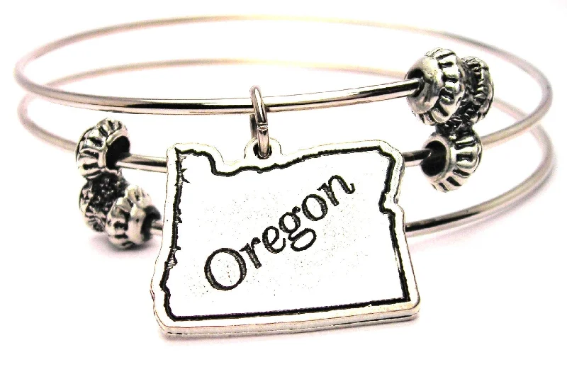 Oregon Triple Style Expandable Bangle Bracelet