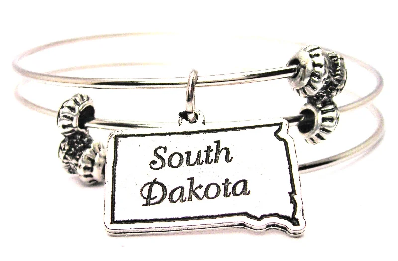 South Dakota Triple Style Expandable Bangle Bracelet