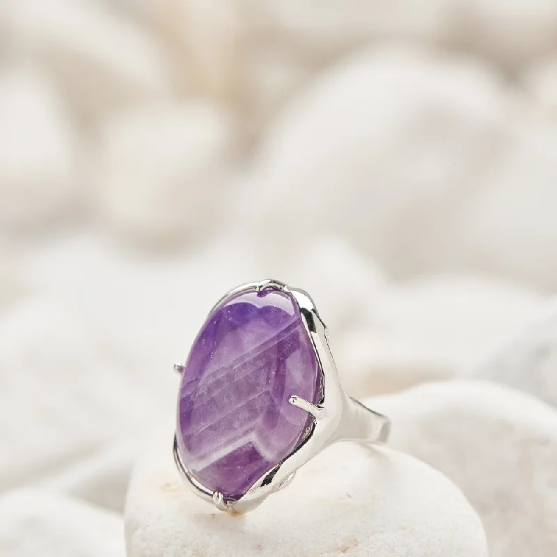 Natural Amethyst Gemstone Ring