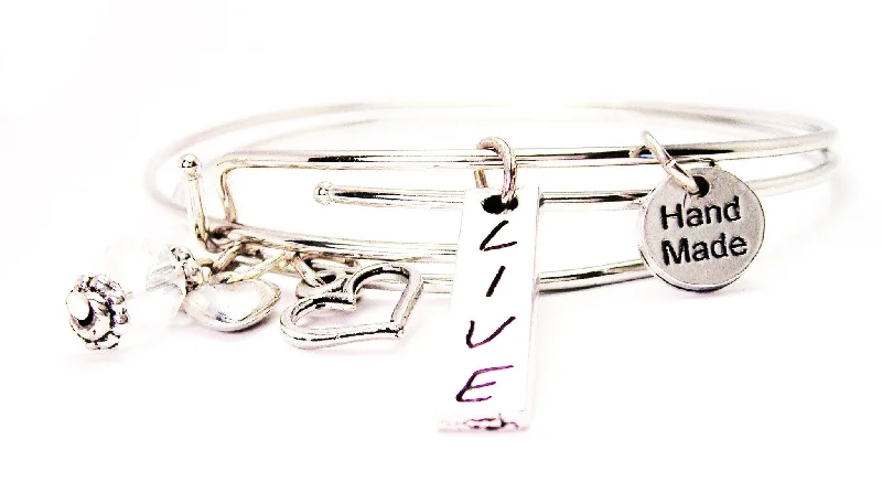 Live Stick Expandable Bangle Bracelet Set