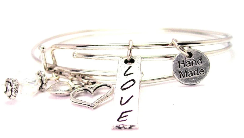 Love Stick Expandable Bangle Bracelet Set